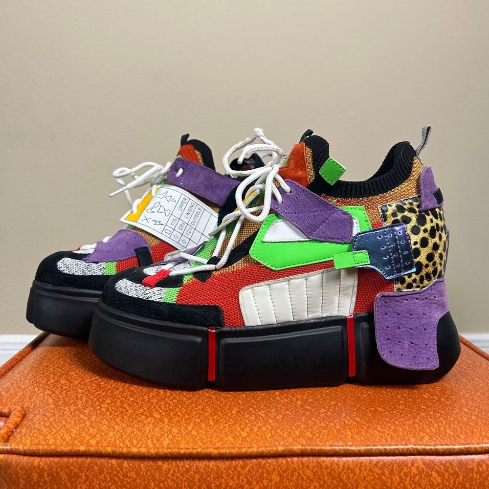 Anthony Wang Colorful Chunky Platform Sneakers